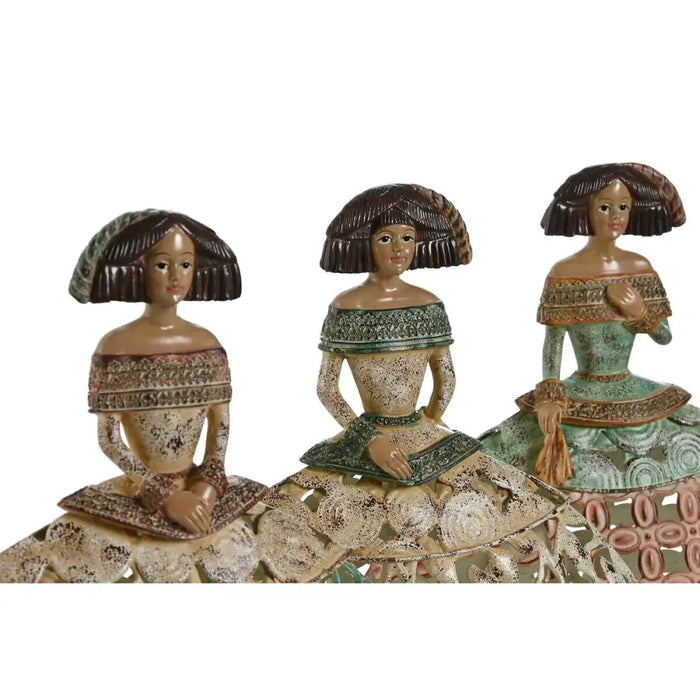 Decorative Figure Home ESPRIT Multicolour Metal Resin 27 x 10 x 29,5 cm (3 Units) - Декорация и Осветление<<<Дом