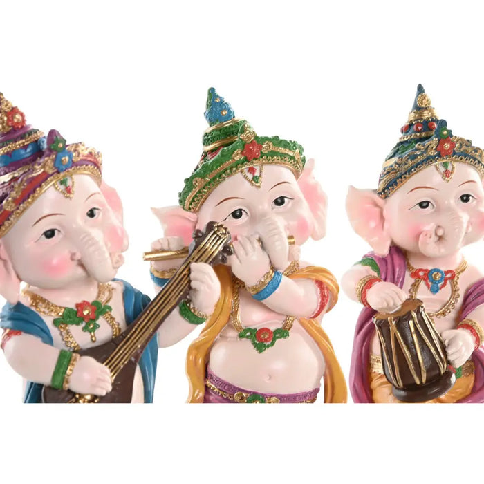 Decorative Figure Home ESPRIT Multicolour Music Indian Man 9 x 9 x 20 cm (3 Units) - Декорация и Осветление<<<Дом