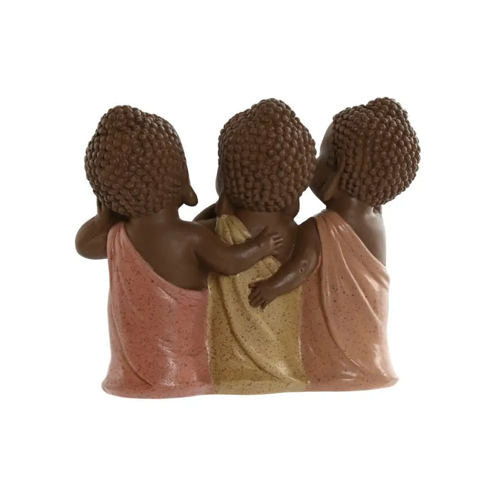 Decorative Figure Home ESPRIT Orange Coral Lime Resin Buddha Oriental 15,5 x 6 x 13 cm - Декорация и Осветление<<<Дом