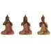 Decorative Figure Home ESPRIT Orange Coral Lime Resin Buddha Oriental 9 x 6 x 13 cm (3 Units) - Декорация и