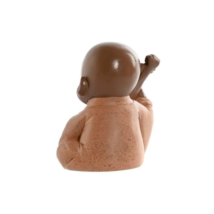 Decorative Figure Home ESPRIT Orange Coral Lime Resin Monk Oriental 10 x 7 x 11 cm (3 Units) - Декорация и