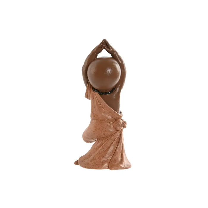 Decorative Figure Home ESPRIT Orange Coral Lime Resin Monk Oriental 11,5 x 5,5 x 14,5 cm (3 Units) - Декорация и