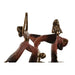 Decorative Figure Home ESPRIT Pink Golden Yoga Scandi 19 x 6 x 26 cm (3 Units) - Декорация и Осветление<<<Дом