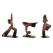 Decorative Figure Home ESPRIT Pink Golden Yoga Scandi 19 x 6 x 26 cm (3 Units) - Декорация и Осветление<<<Дом