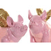 Decorative Figure Home ESPRIT Pink Pig 19 x 11 x 17 cm (2 Units) - Декорация и Осветление<<<Дом