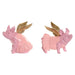 Decorative Figure Home ESPRIT Pink Pig 19 x 11 x 17 cm (2 Units) - Декорация и Осветление<<<Дом