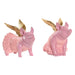 Decorative Figure Home ESPRIT Pink Pig 19 x 11 x 17 cm (2 Units) - Декорация и Осветление<<<Дом