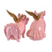 Decorative Figure Home ESPRIT Pink Pig 19 x 11 x 17 cm (2 Units) - Декорация и Осветление<<<Дом