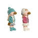 Decorative Figure Home ESPRIT Pink Turquoise Golden 8 x 10 x 20 cm (2 Units) - Декорация и Осветление<<<Дом