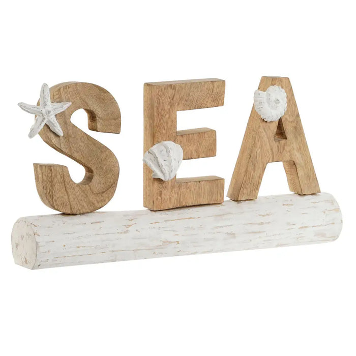 Decorative Figure Home ESPRIT Sea White Natural Mediterranean 47 x 8 x 24,5 cm - Декорация и Осветление<<<Дом