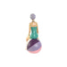 Decorative Figure Home ESPRIT Turquoise Lilac Mediterranean 12,5 x 9 x 26,5 cm (2 Units) - Декорация и Осветление<<<Дом