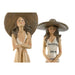 Decorative Figure Home ESPRIT White Beige Lady Mediterranean 12 x 8,5 x 20 cm (2 Units) - Декорация и Осветление<<<Дом