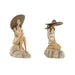 Decorative Figure Home ESPRIT White Beige Lady Mediterranean 12 x 8,5 x 20 cm (2 Units) - Декорация и Осветление<<<Дом