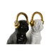 Decorative Figure Home ESPRIT White Black Golden Dog 12 x 18 x 30 cm (2 Units) - Декорация и Осветление<<<Дом