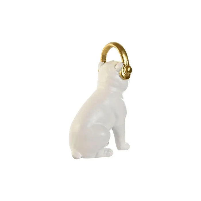 Decorative Figure Home ESPRIT White Black Golden Dog 12 x 18 x 30 cm (2 Units) - Декорация и Осветление<<<Дом