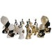 Decorative Figure Home ESPRIT White Black Golden Elephant African Woman 21 x 11 x 32 cm (2 Units) - Декорация и