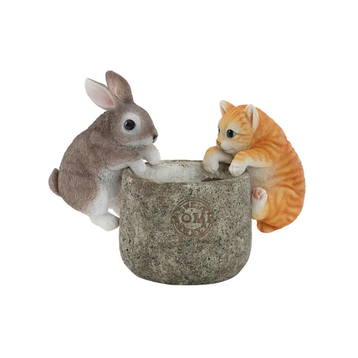Decorative Figure Home ESPRIT White Brown Grey Orange animals 9 x 9 x 15,5 cm (3 Units) - Декорация и Осветление<<<Дом