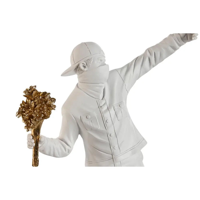 Decorative Figure Home ESPRIT White Golden 23 x 12 x 40 cm - Декорация и Осветление<<<Дом Градина<<<BigBuy&&&Други