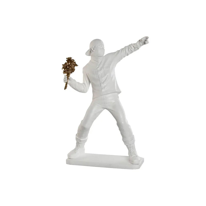 Decorative Figure Home ESPRIT White Golden 41 x 24 x 66 cm - Декорация и Осветление<<<Дом Градина<<<BigBuy&&&Други