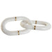 Decorative Figure Home ESPRIT White Golden Chain 13 x 13 x 28 cm - Декорация и Осветление<<<Дом