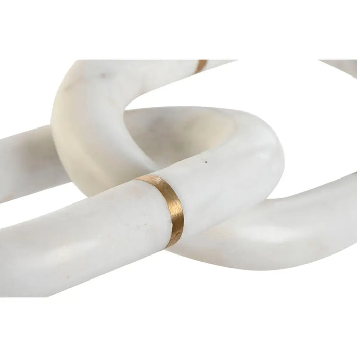 Decorative Figure Home ESPRIT White Golden Chain 13 x 13 x 28 cm - Декорация и Осветление<<<Дом