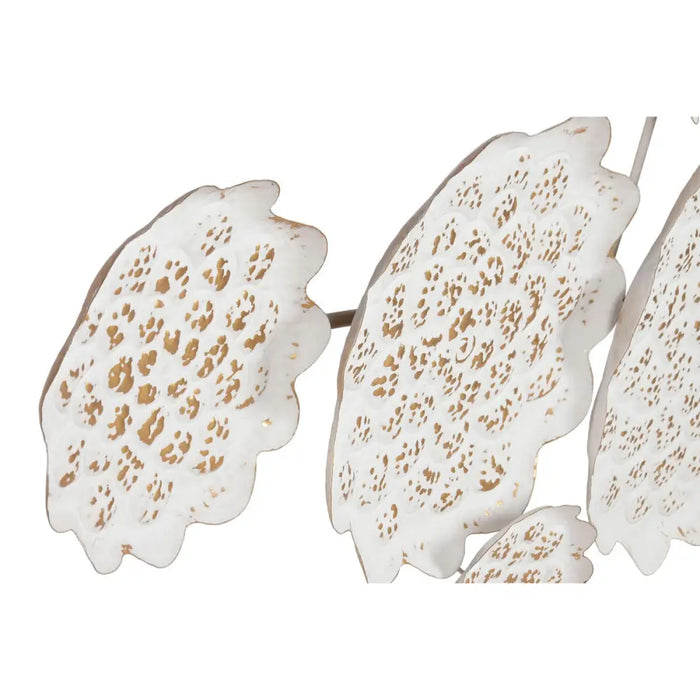 Decorative Figure Home ESPRIT White Golden Flower Stripped 137 X 11 X 56,5 CM - Декорация и Осветление<<<Дом