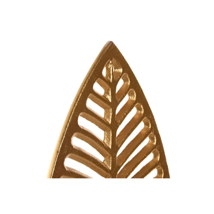 Decorative Figure Home ESPRIT White Golden Leaf of a plant 19 x 7,5 x 62 cm - Декорация и Осветление<<<Дом