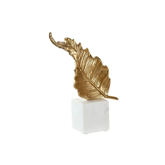 Decorative Figure Home ESPRIT White Golden Leaf of a plant 20 x 7 x 22 cm - Декорация и Осветление<<<Дом