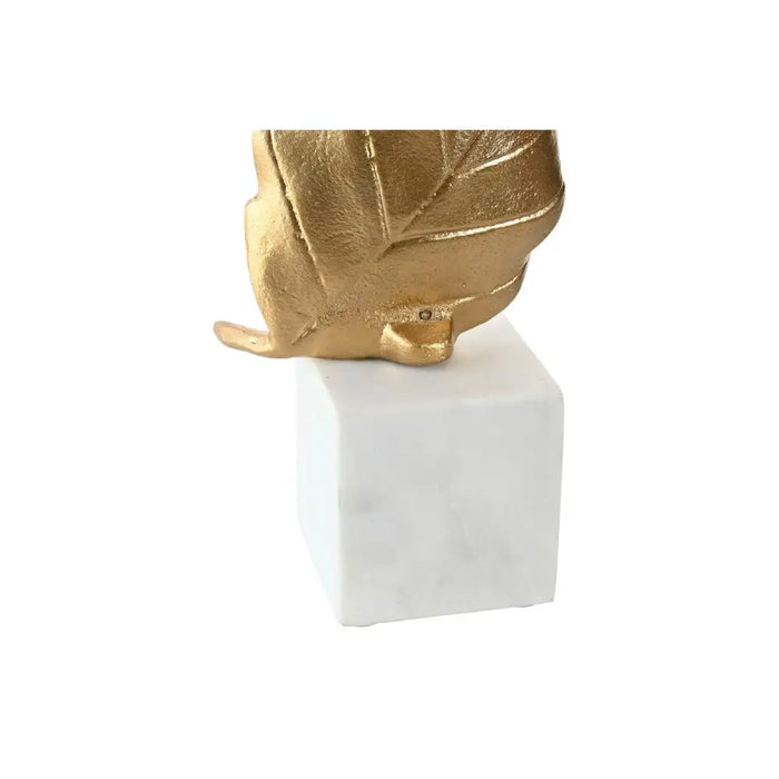 Decorative Figure Home ESPRIT White Golden Leaf of a plant 20 x 7 x 22 cm - Декорация и Осветление<<<Дом