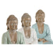 Decorative Figure Home ESPRIT White Green Turquoise Buddha Oriental 14 x 10,5 x 18,5 cm (3 Units) - Декорация и
