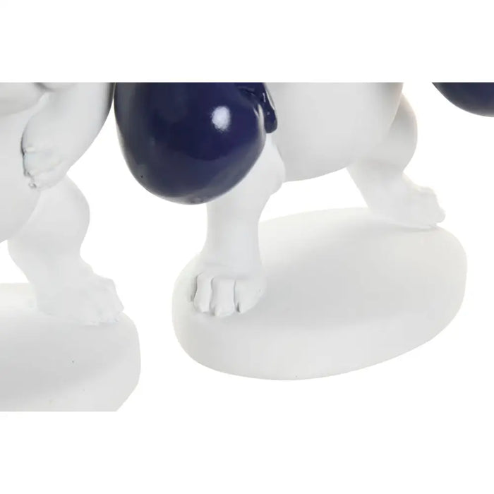 Decorative Figure Home ESPRIT White Multicolour Dog 17 x 13,5 x 24 cm (3 Units) - Декорация и Осветление<<<Дом
