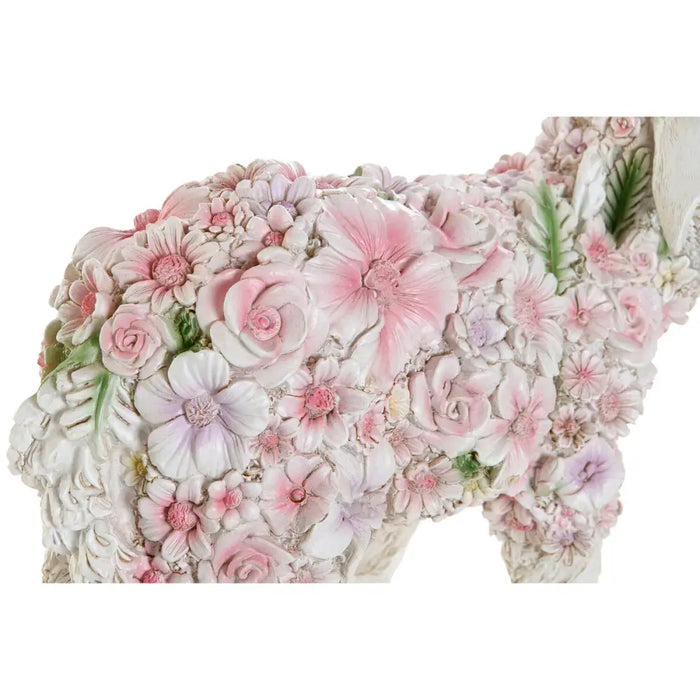 Decorative Figure Home ESPRIT White Multicolour Flowers 34 X 13,5 X 18,5 cm (2 Units) - Декорация и Осветление<<<Дом
