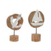 Decorative Figure Home ESPRIT White Natural Anchor Ship Mediterranean 19 x 10 x 38 cm (2 Units) - Декорация и
