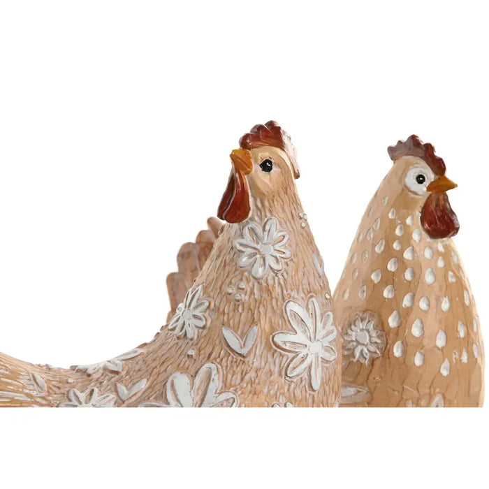 Decorative Figure Home ESPRIT White Natural Chicken Rooster (2 Units) - Декорация и Осветление<<<Дом