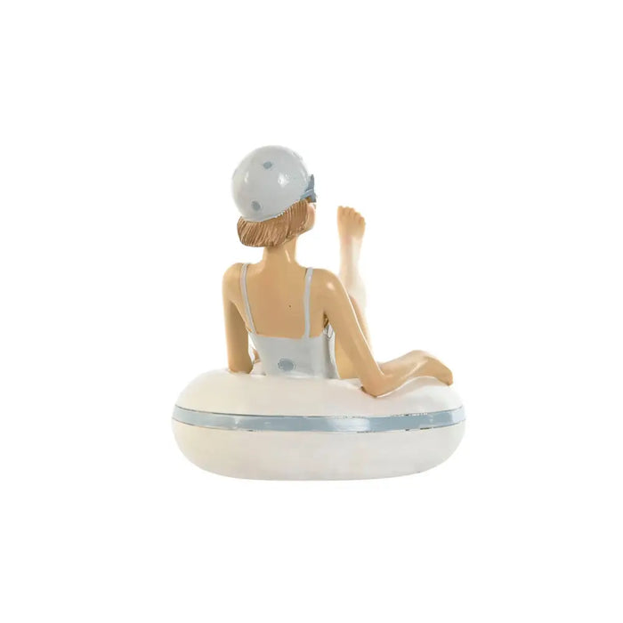 Decorative Figure Home ESPRIT White Sky blue Mediterranean 17,5 x 10 x 10,5 cm (2 Units) - Декорация и Осветление<<<Дом