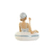 Decorative Figure Home ESPRIT White Sky blue Mediterranean 17,5 x 10 x 10,5 cm (2 Units) - Декорация и Осветление<<<Дом