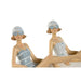 Decorative Figure Home ESPRIT White Sky blue Mediterranean 17,5 x 10 x 10,5 cm (2 Units) - Декорация и Осветление<<<Дом