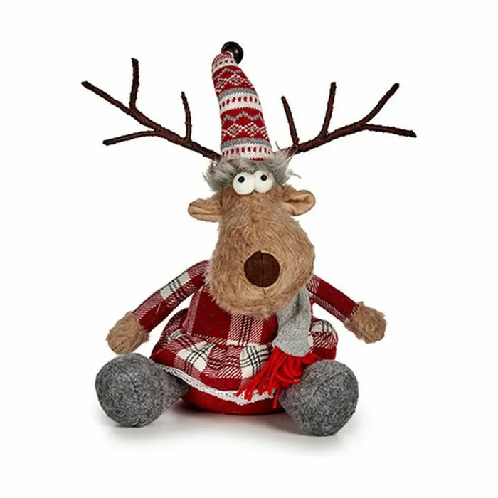 Decorative Figure Krist+ White Brown Red Grey Deer 16 x 30 x 30 cm (4 Units) - Декорация и Осветление<<<Дом