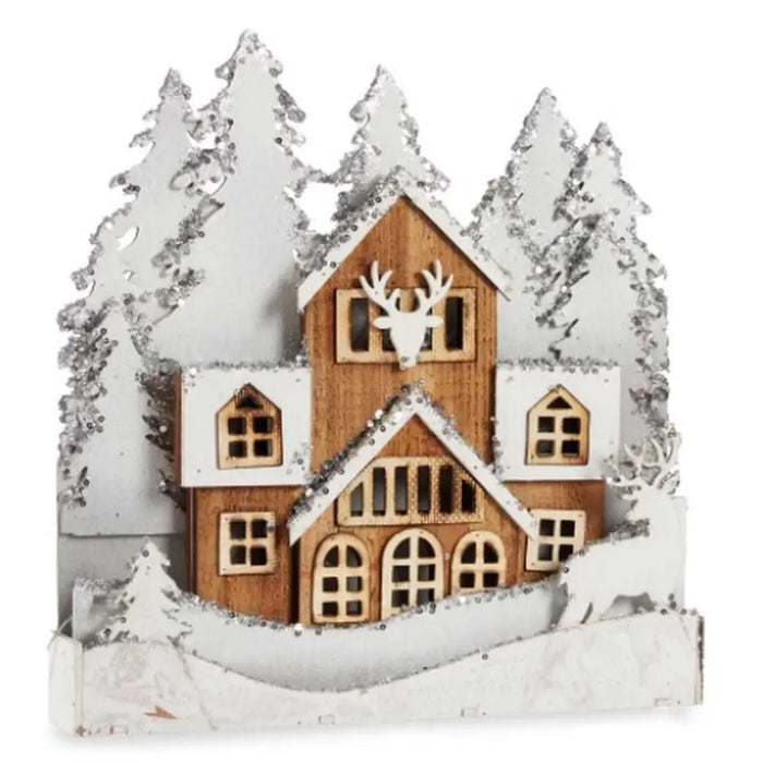 Decorative Figure Krist+ White Brown Town 44 x 43 x 6 cm Light (4 Units) - Декорация и Осветление<<<Дом