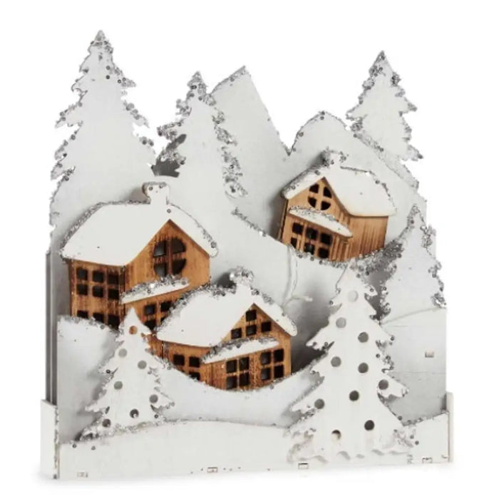 Decorative Figure Krist+ White Brown Town 44 x 48 x 7,5 cm Light (4 Units) - Декорация и Осветление<<<Дом