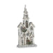 Decorative Figure Krist+ White Grey Glitter House Christmas 25,5 x 56,5 x 9,5 cm LED Light - Декорация и