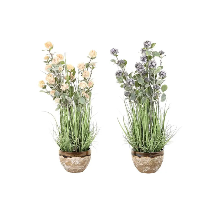 Decorative Plant DKD Home Decor 30 x 30 x 78 cm Pink Metal Lilac Green PVC (2 Units) - Декорация и Осветление<<<Дом