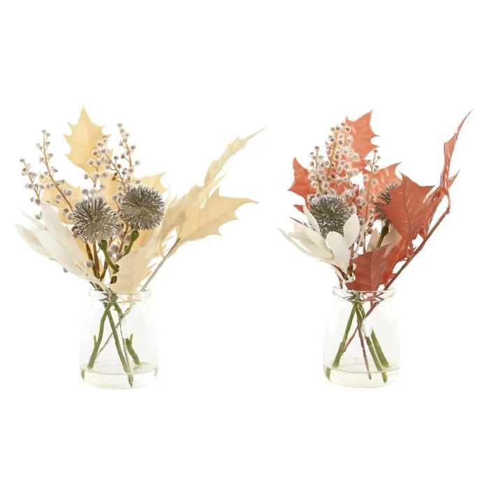 Decorative Plant DKD Home Decor Crystal Golden Brown Polyethylene White (6 x 6 x 27 cm) (2 Units) - Декорация и