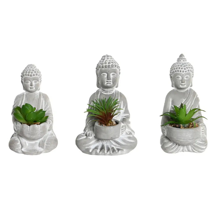 Decorative Plant Home ESPRIT Polyethylene Cement Buddha Oriental 10,5 x 8 x 16 cm (3 Units) - Декорация и