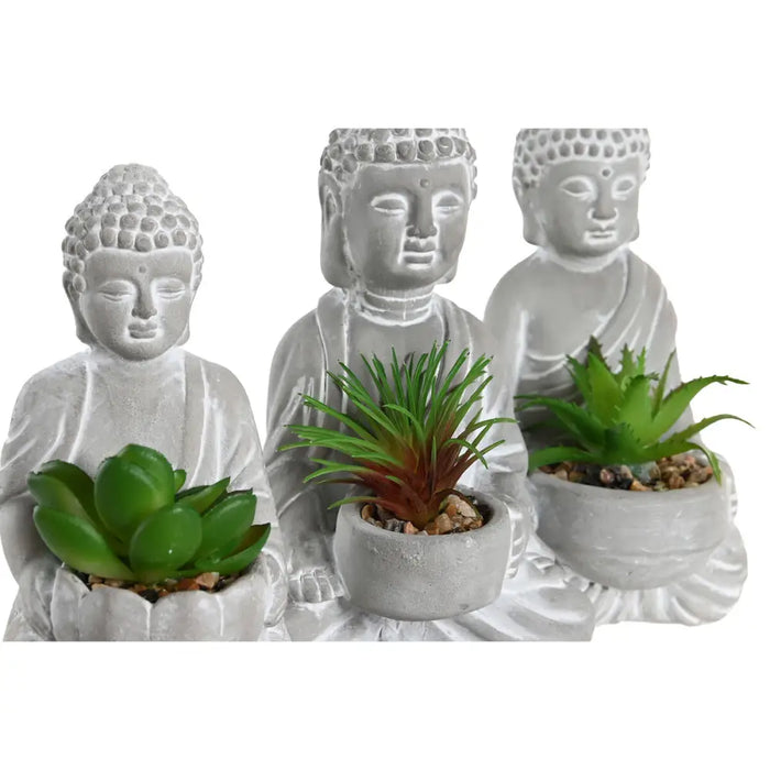 Decorative Plant Home ESPRIT Polyethylene Cement Buddha Oriental 10,5 x 8 x 16 cm (3 Units) - Декорация и