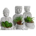 Decorative Plant Home ESPRIT Polyethylene Cement Buddha Oriental 10,5 x 8 x 16 cm (3 Units) - Декорация и
