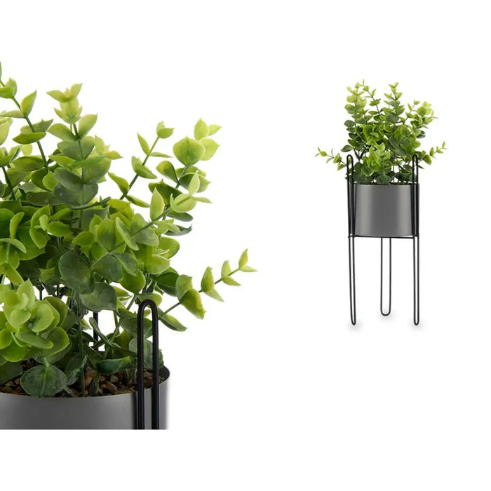 Decorative Plant Ibergarden Metal Plastic Eucalyptus 14 x 40 x 14 cm (8 Units) - Декорация и Осветление<<<Дом