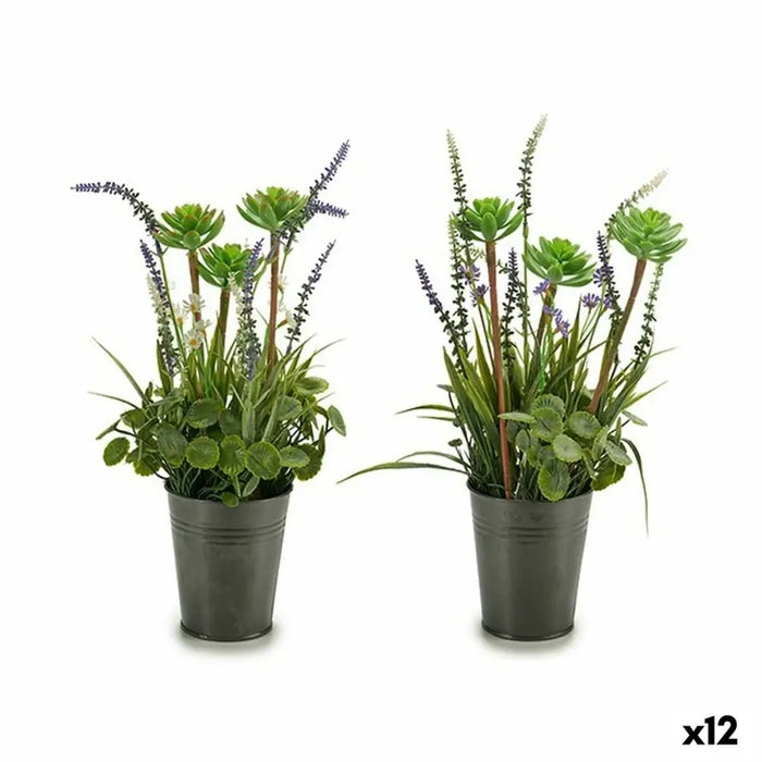 Decorative Plant Ibergarden Metal Plastic Lavendar 13 x 40 x 13 cm (12 Units) - Декорация и Осветление<<<Дом
