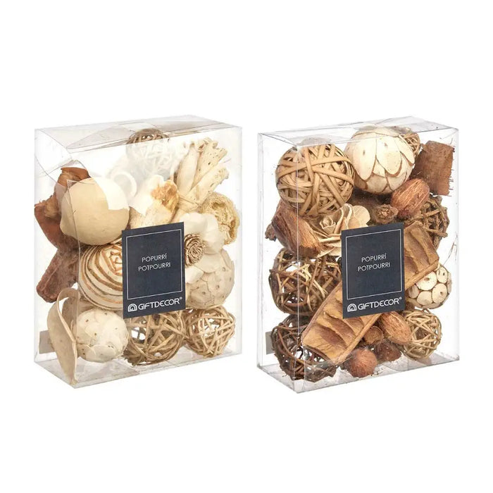 Decorative Pot Pourri Gift Decor White Brown 16 x 21 x 7 cm 16 x 21 x 7,5 cm (12 Units) - Декорация и Осветление<<<Дом