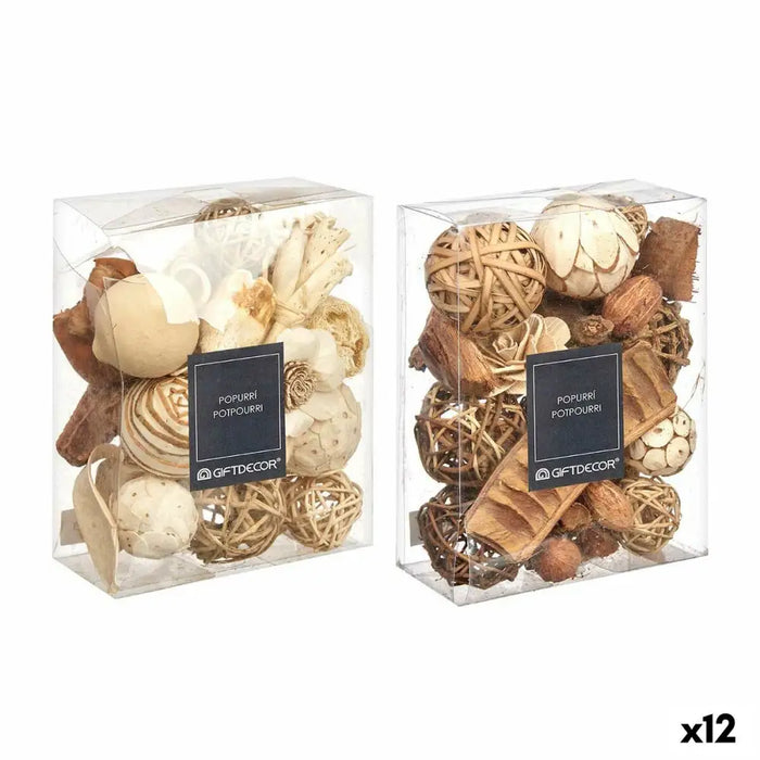 Decorative Pot Pourri Gift Decor White Brown 16 x 21 x 7 cm 16 x 21 x 7,5 cm (12 Units) - Декорация и Осветление<<<Дом